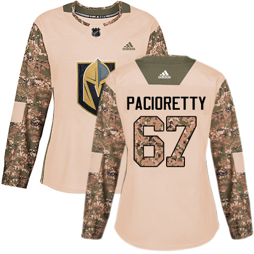 Adidas Golden Knights #67 Max Pacioretty Camo Authentic 2017 Veterans Day Women's Stitched NHL Jersey